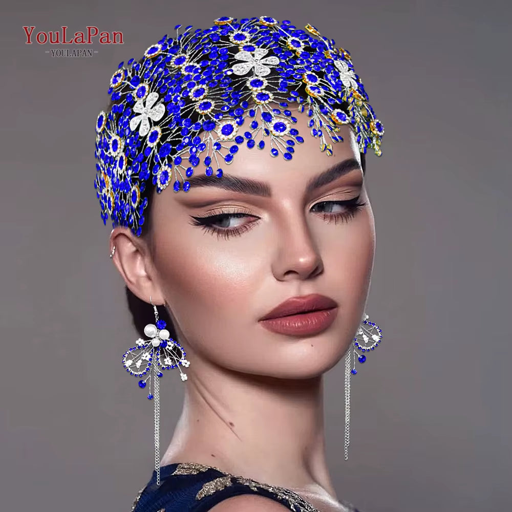Luxury Bridal Crown Wedding Hair Accessories Bridal Tiara and Headdress Rhinestone Headband for Women Headpiece HP240