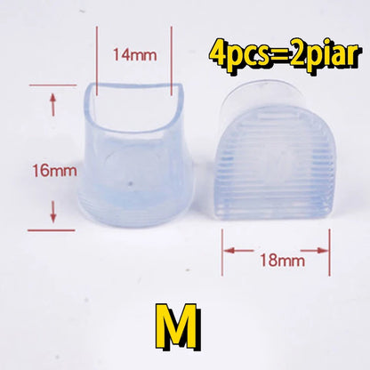 4Pcs/2Pair Silicone Heel Protectors Stoppers Latin Stiletto Dancing Covers Antislip High Heeler Bridal Wedding Shoes Accessories