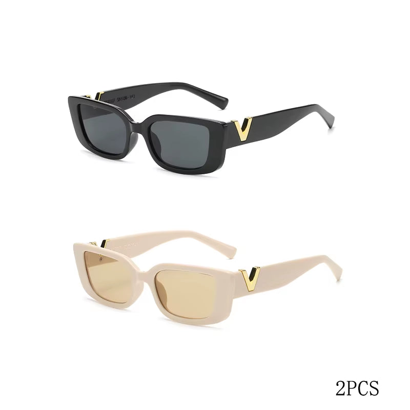Retro Rectangular Sunglasses 2023 New WOMEN'S Brand Designer Retro Small Frame Sunglasses Oculos De Sol