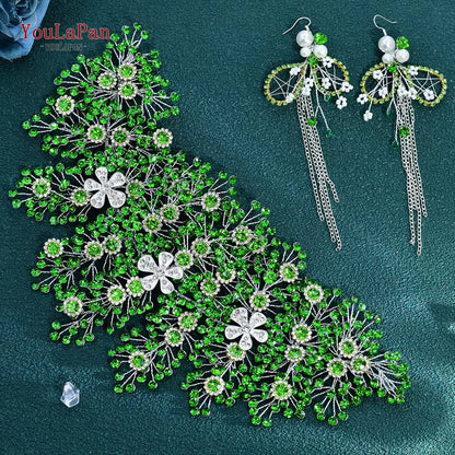 Luxury Bridal Crown Wedding Hair Accessories Bridal Tiara and Headdress Rhinestone Headband for Women Headpiece HP240