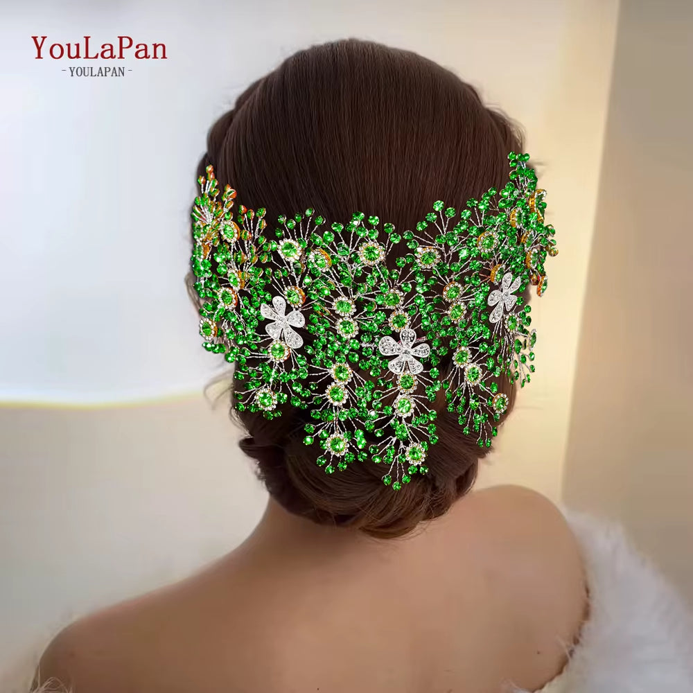 Luxury Bridal Crown Wedding Hair Accessories Bridal Tiara and Headdress Rhinestone Headband for Women Headpiece HP240