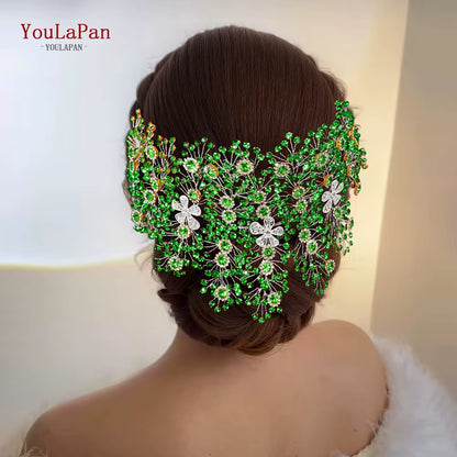 Luxury Bridal Crown Wedding Hair Accessories Bridal Tiara and Headdress Rhinestone Headband for Women Headpiece HP240
