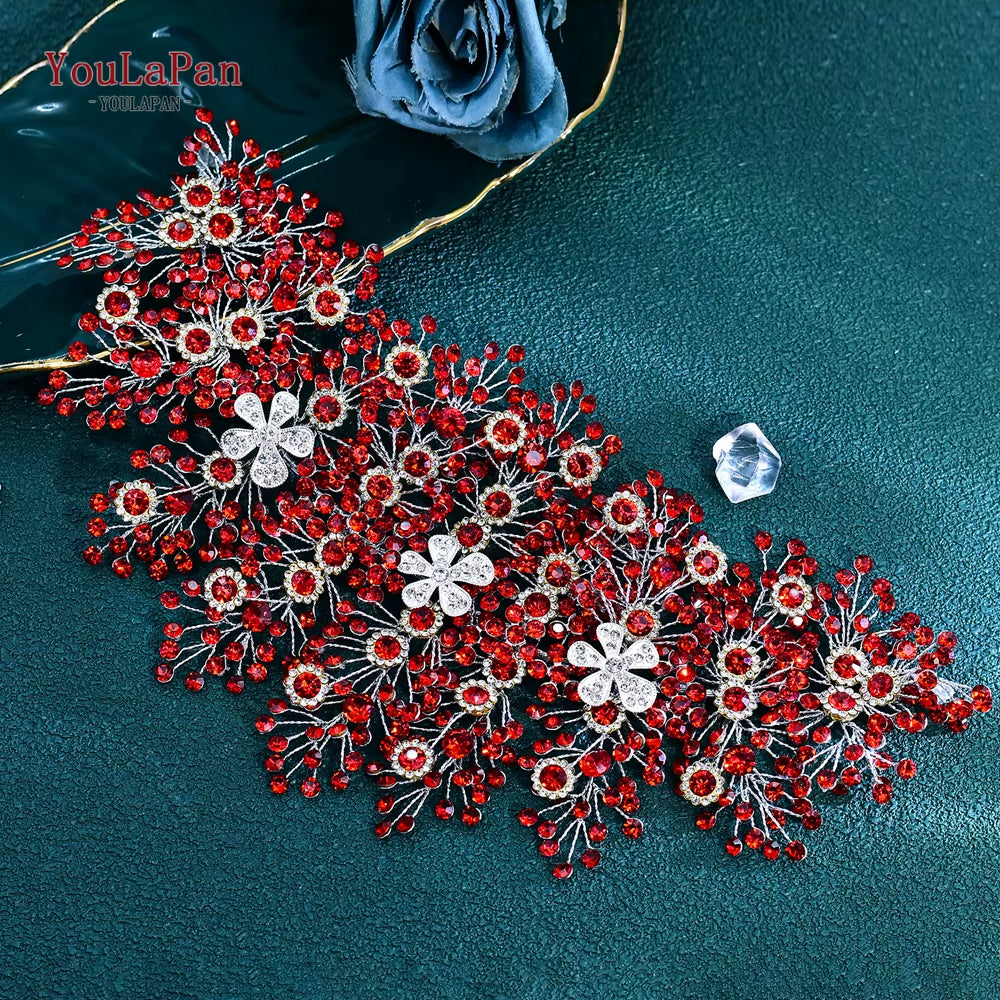 Luxury Bridal Crown Wedding Hair Accessories Bridal Tiara and Headdress Rhinestone Headband for Women Headpiece HP240