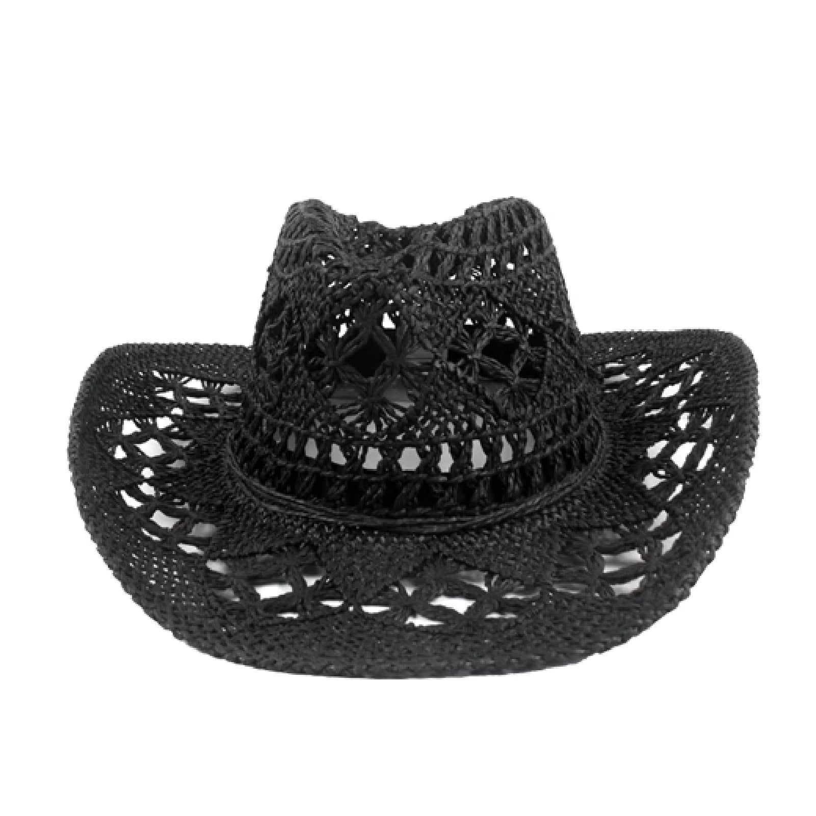 Straw Cowboy Hat Wide Brim Sun Hat Cowgirl Summer Panama Hat Men Women Sombrero Travel Outdoor Family Hat