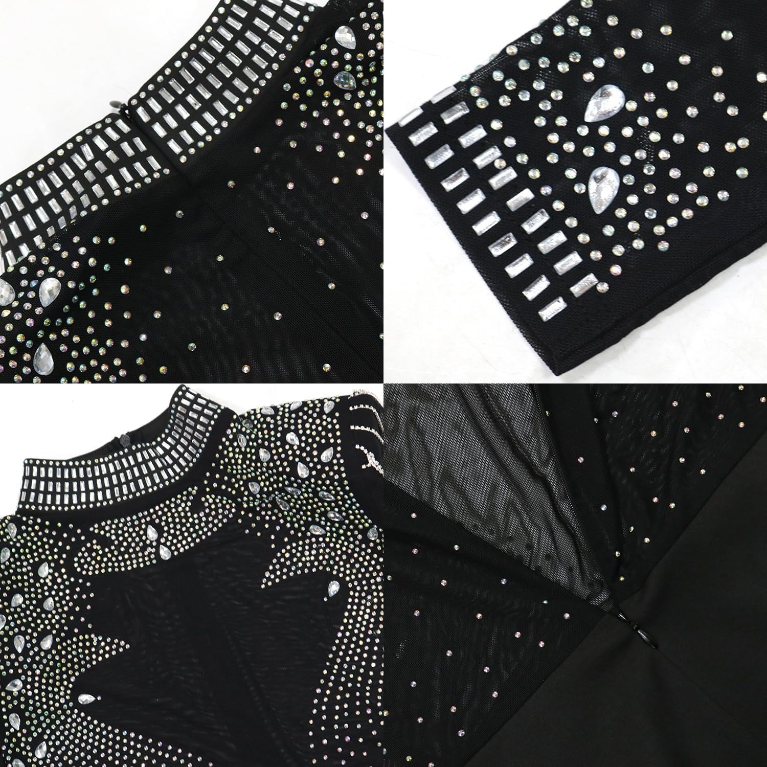 Women Long Sleeve Birthday Dresses Sexy Hot Diamond Process Sexy Dress Party Club Night Dress…