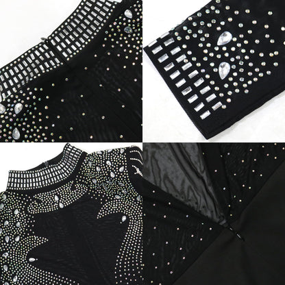Women Long Sleeve Birthday Dresses Sexy Hot Diamond Process Sexy Dress Party Club Night Dress…