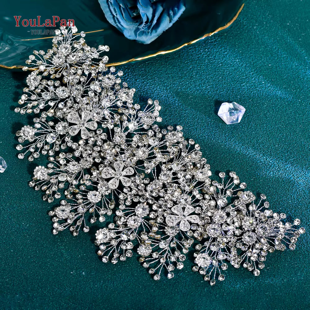 Luxury Bridal Crown Wedding Hair Accessories Bridal Tiara and Headdress Rhinestone Headband for Women Headpiece HP240