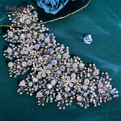Luxury Bridal Crown Wedding Hair Accessories Bridal Tiara and Headdress Rhinestone Headband for Women Headpiece HP240
